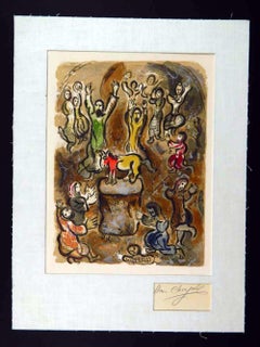 Vintage Marc Chagall "The Adoration of the Golden Calf" 