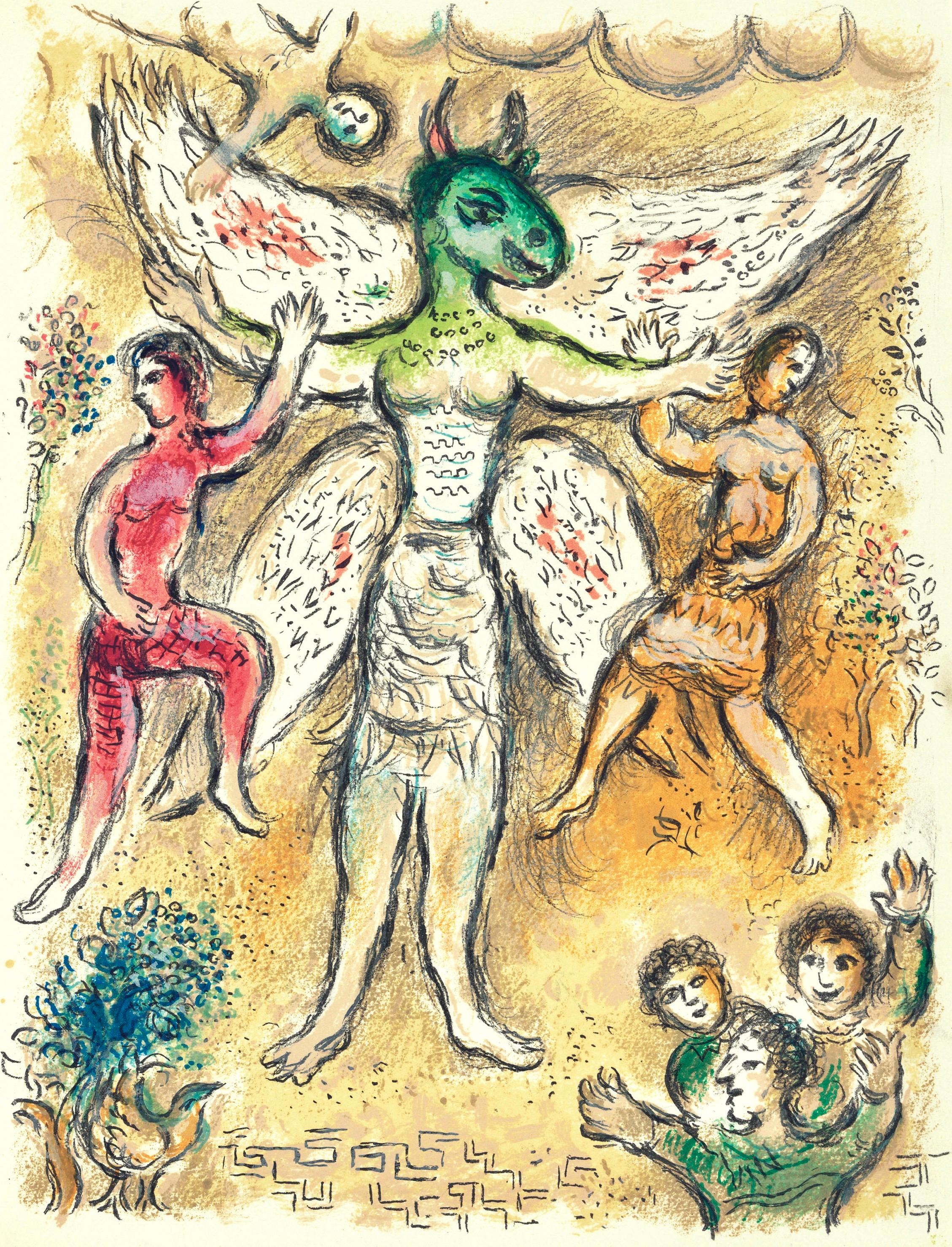 Marc Chagall, The Bed of Odysseus, from Homer, The Odyssey, 1989 (after)