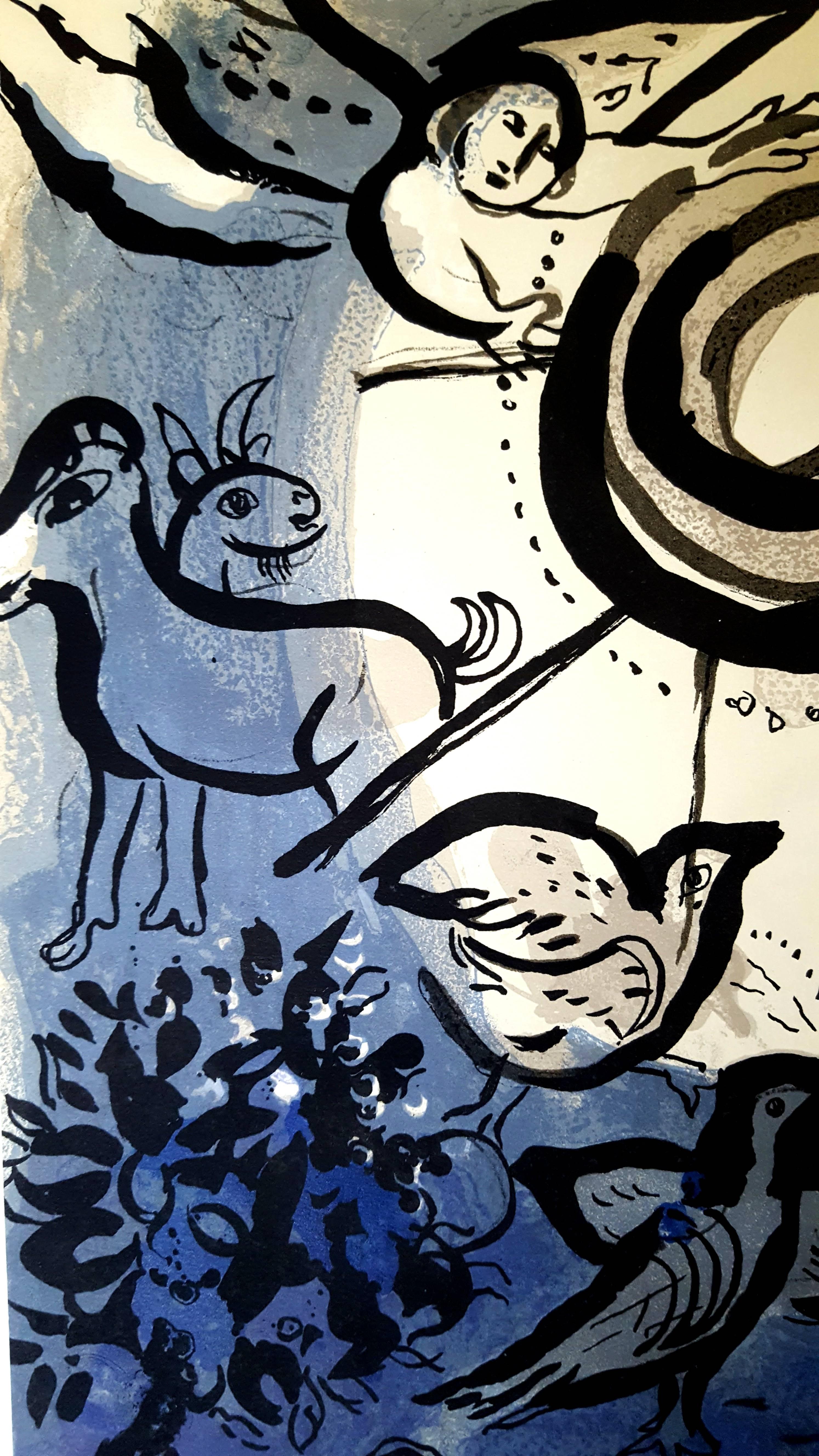 Marc Chagall - The Bible - Adam and Eve - Original Lithograph 2