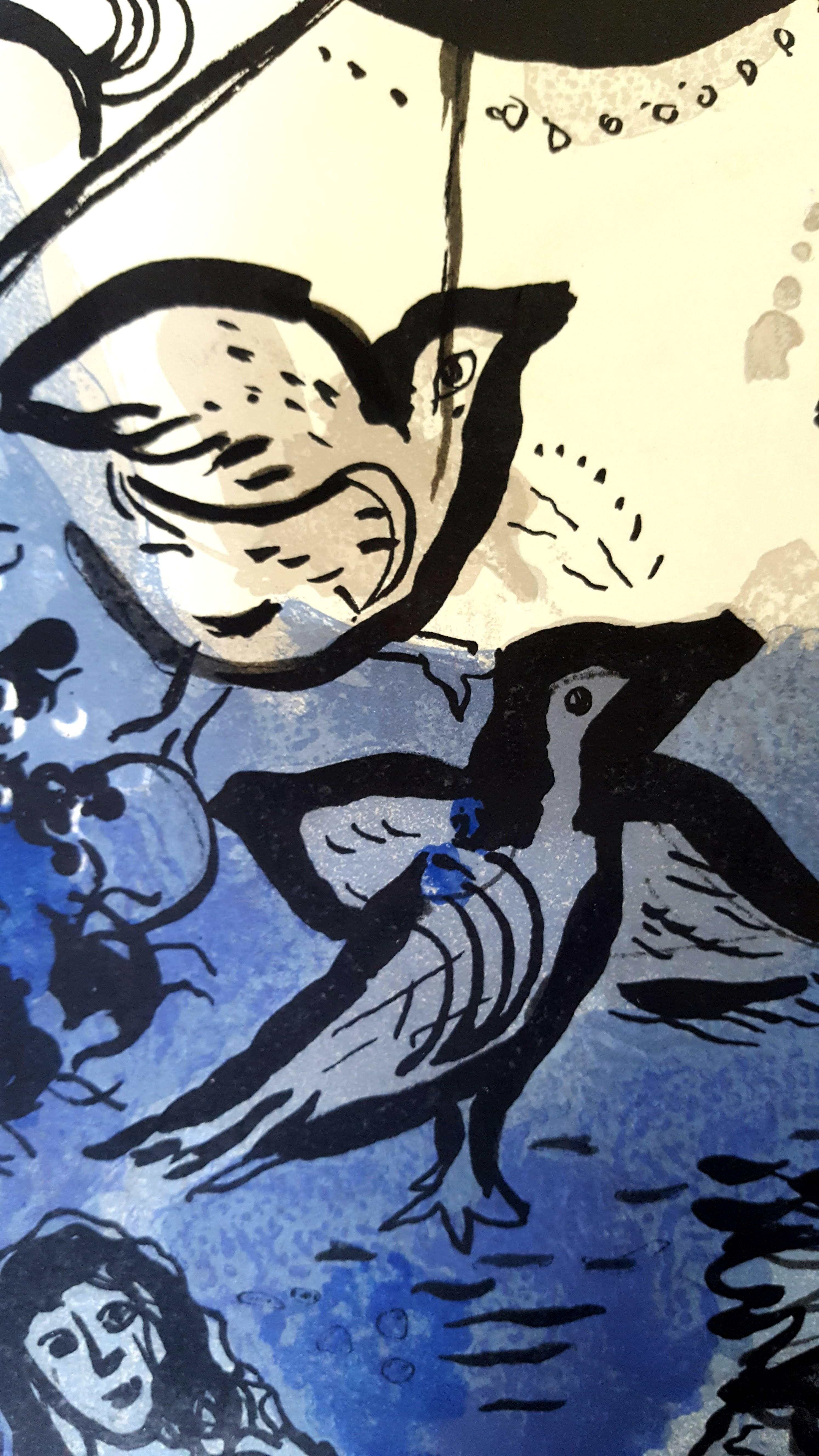 Marc Chagall - The Bible - Adam and Eve - Original Lithograph 5