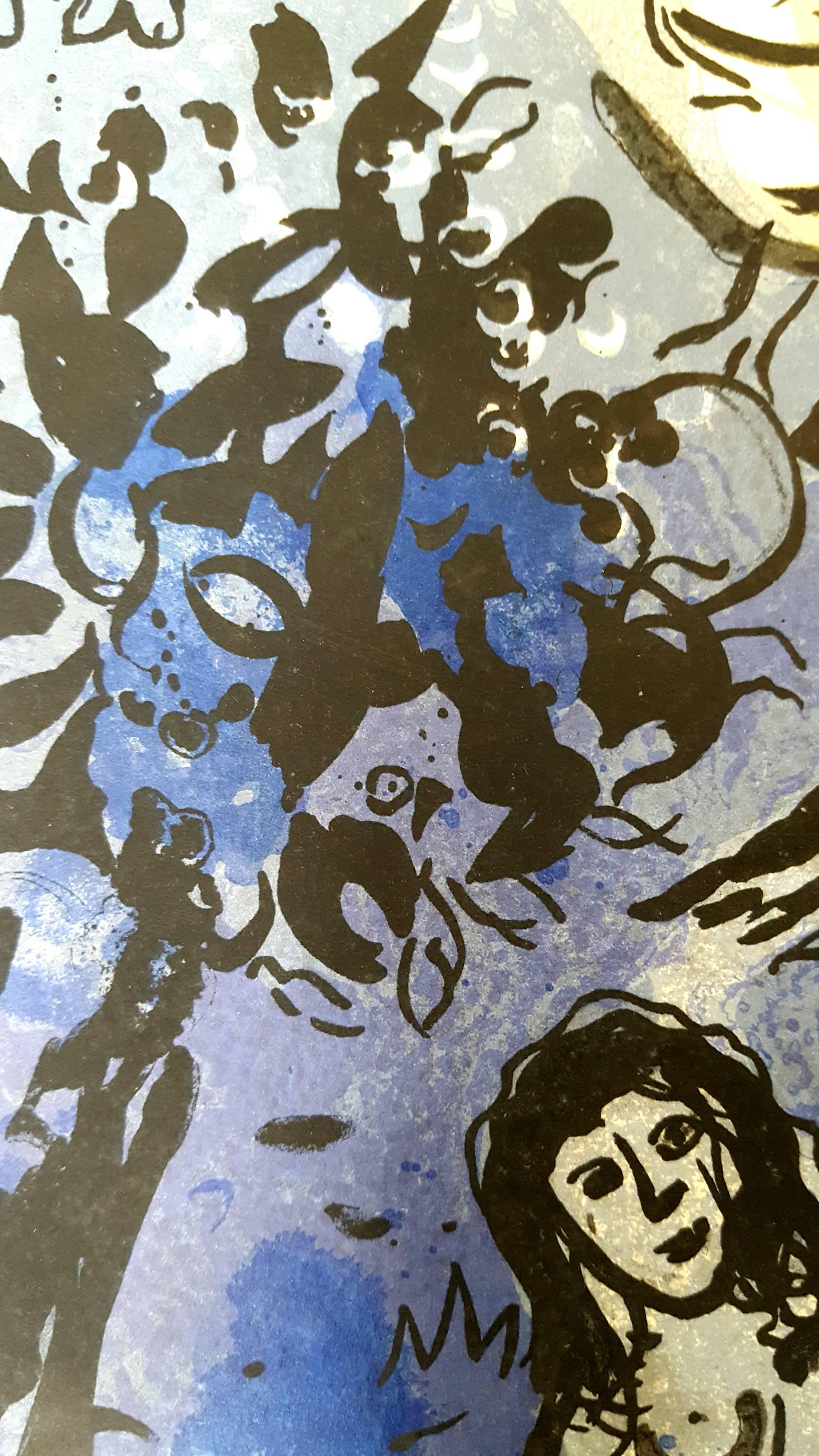 Marc Chagall - The Bible - Adam and Eve - Original Lithograph 7