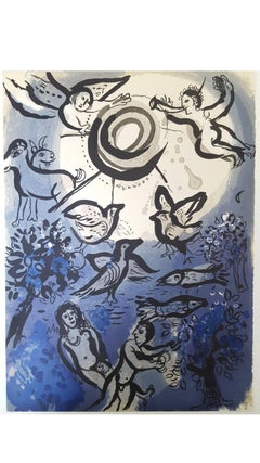 Marc Chagall - La Bible - Adam et Ève - Lithographie originale