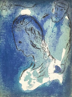 Marc Chagall Le litografie della Bibbia, 1956, incorniciato, Abramo e Sarah