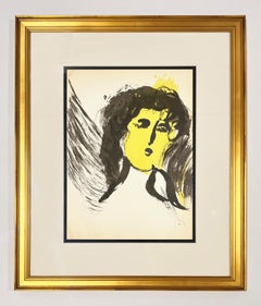 Marc Chagall The Bible Lithographs, 1956, Framed, Angel