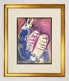 Marc Chagall - Le litografie della Bibbia, 1956, incorniciato, Mosè II