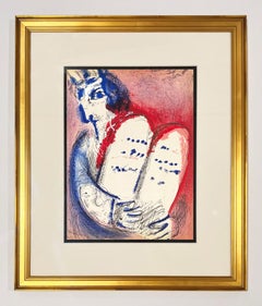 Marc Chagall The Bible Lithographs, 1956, Framed, Moses III