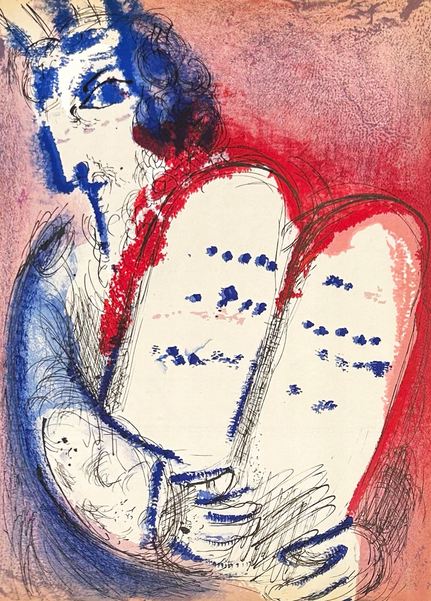 Marc Chagall The Bible Lithographs, 1956, Framed, Moses III