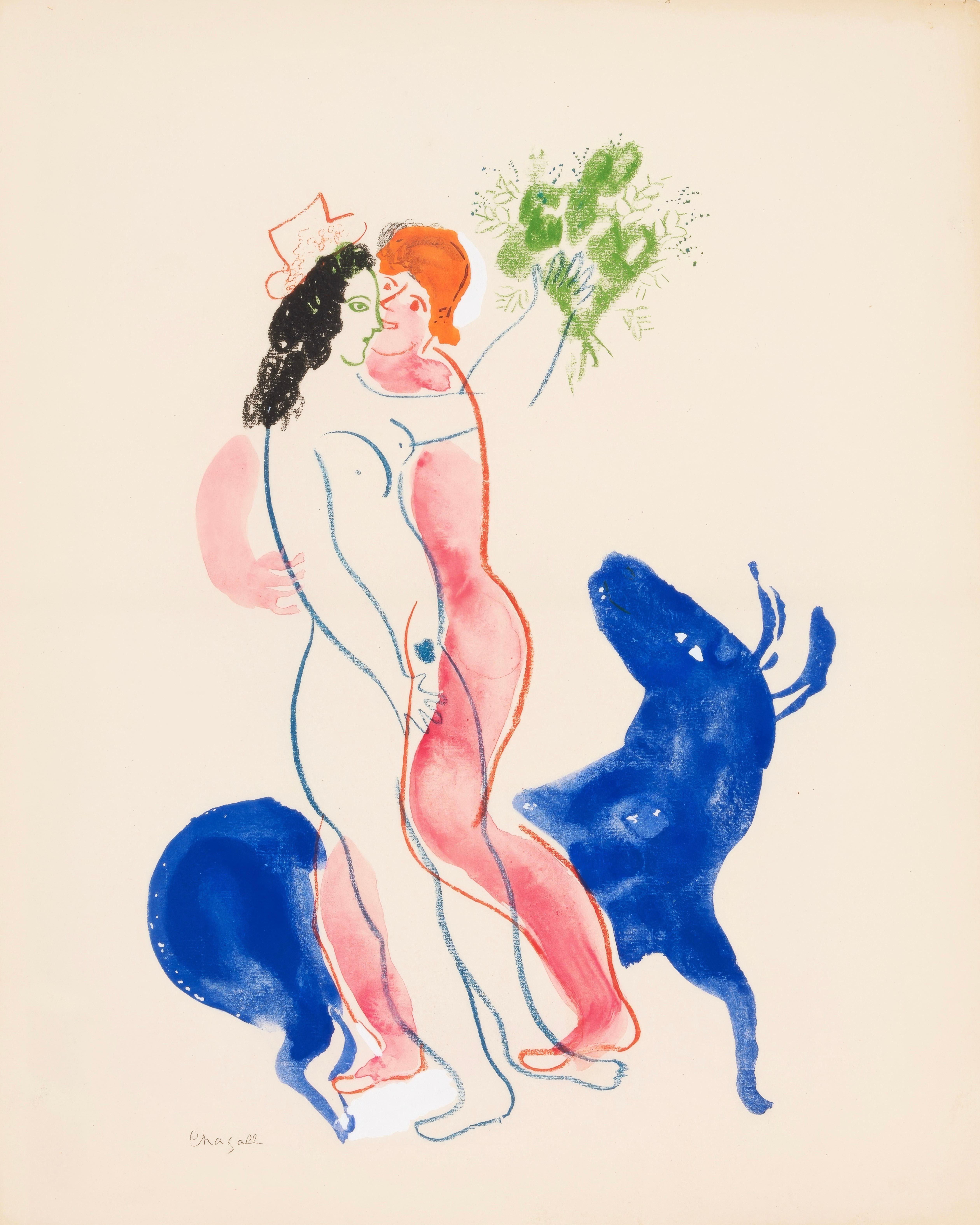 Figurative Print di Marc Chagall - Chagall, Composizione, Couleur amour (dopo)