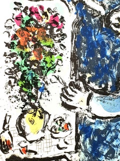 Marc Chagall - The Blue Workshop - Original Handsigned Lithograph