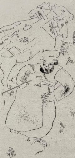 Marc Chagall, La Britchka s'est retournée, extrait des Âmes mortes, 1923-1927