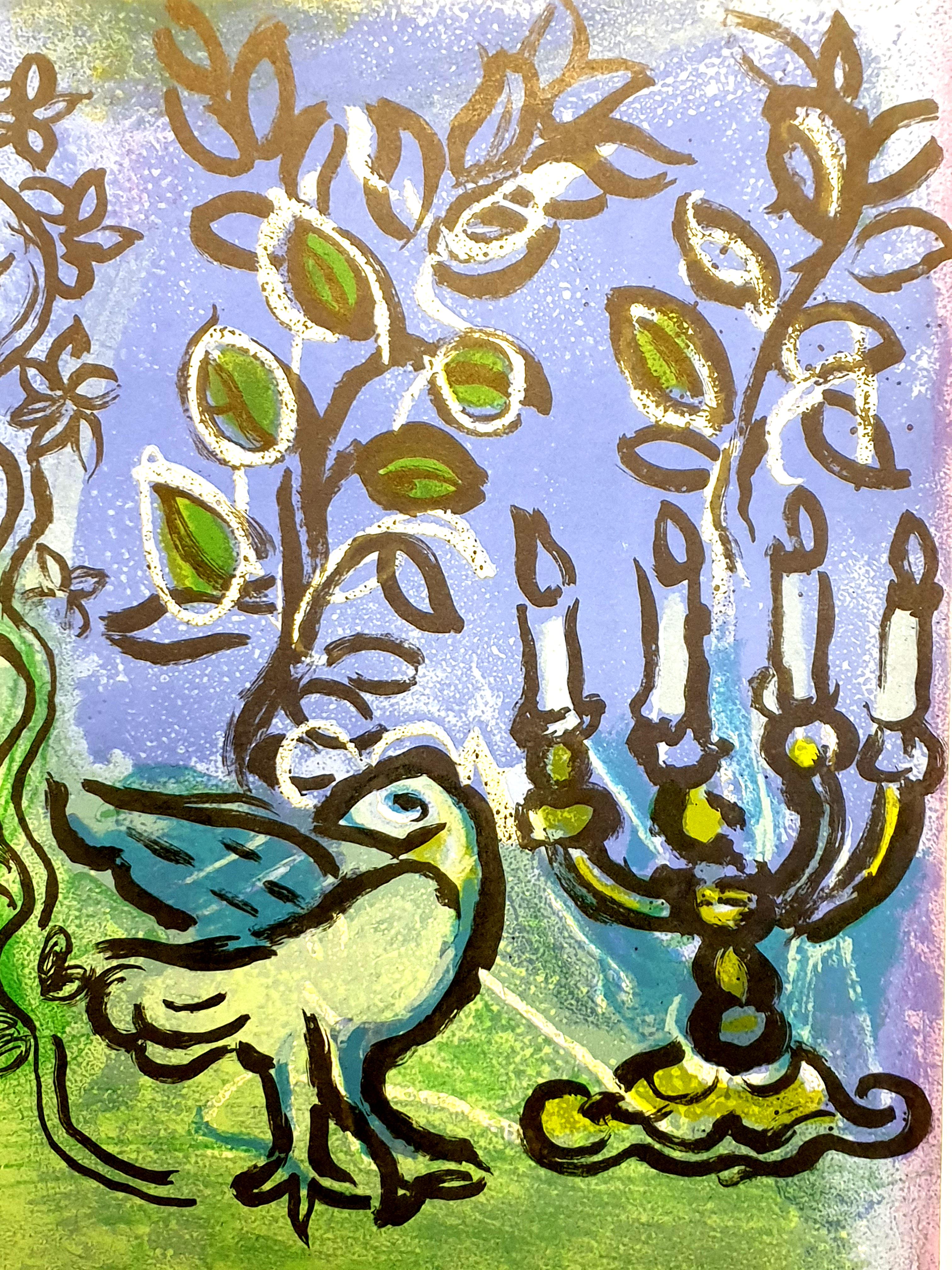 Marc Chagall – Der Kerzenständer – Originallithographie im Angebot 2