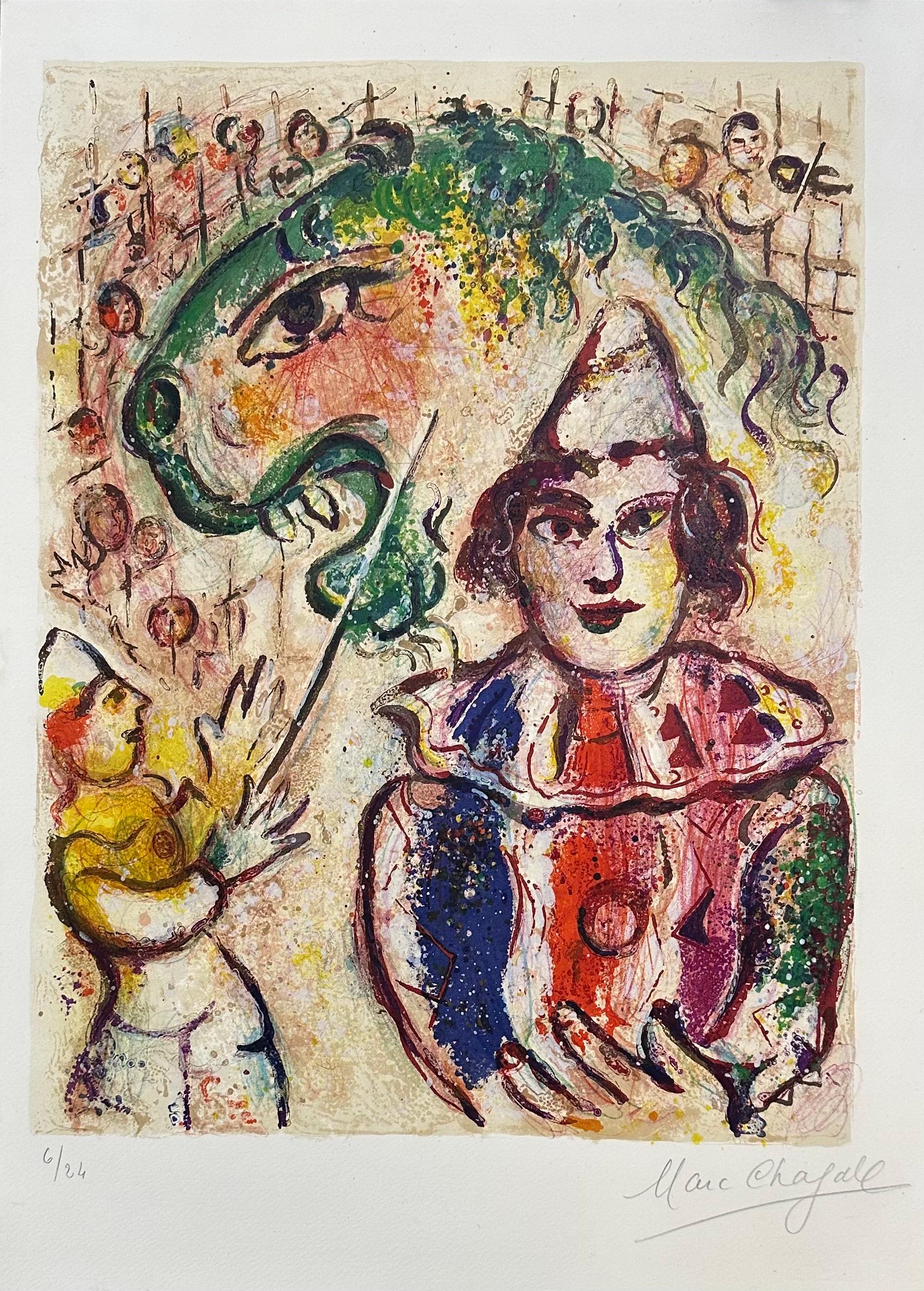 Marc Chagall, The Circus: One Plate, hand signed lithograph For Sale 1