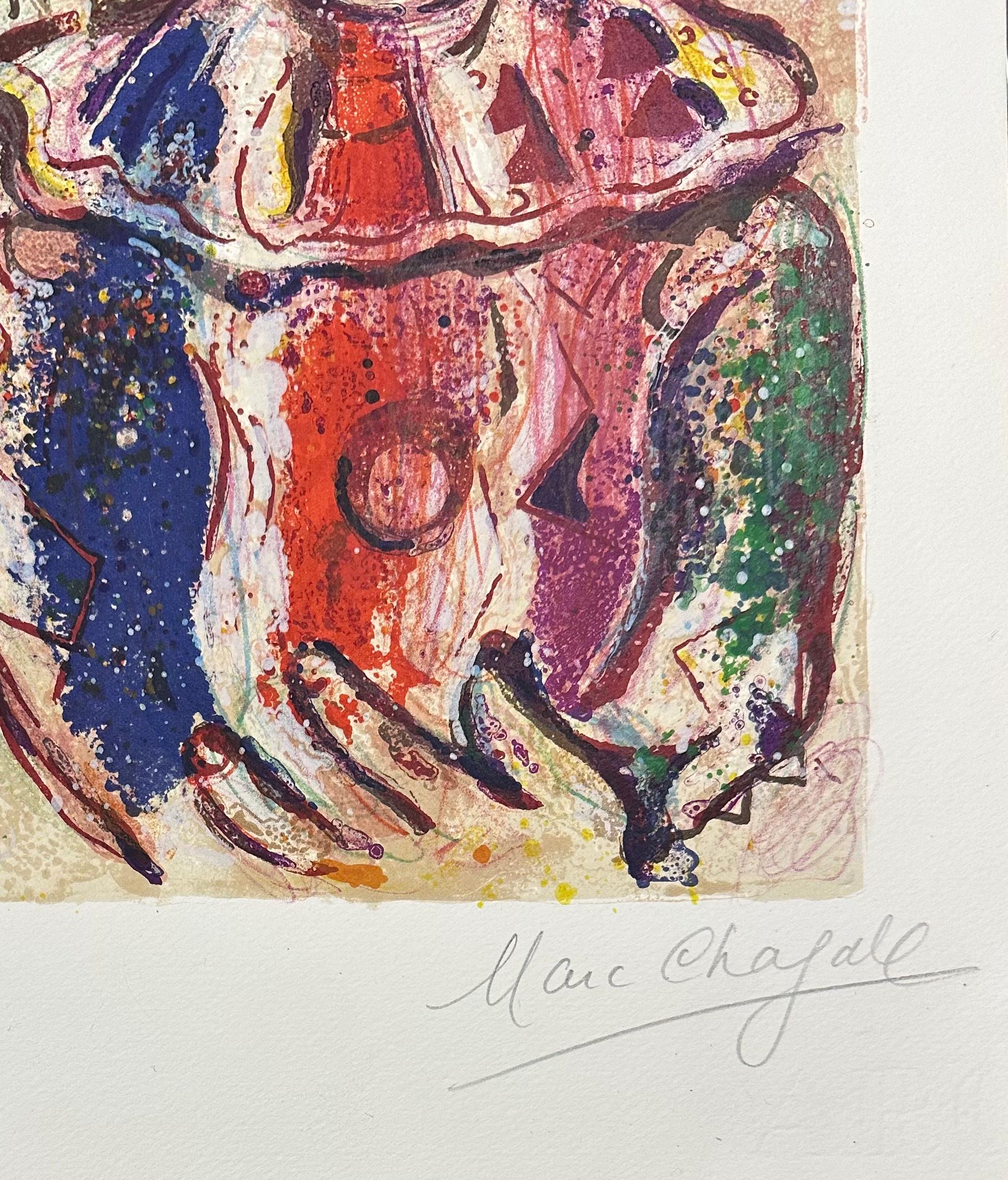 Marc Chagall, The Circus: One Plate, hand signed lithograph For Sale 2