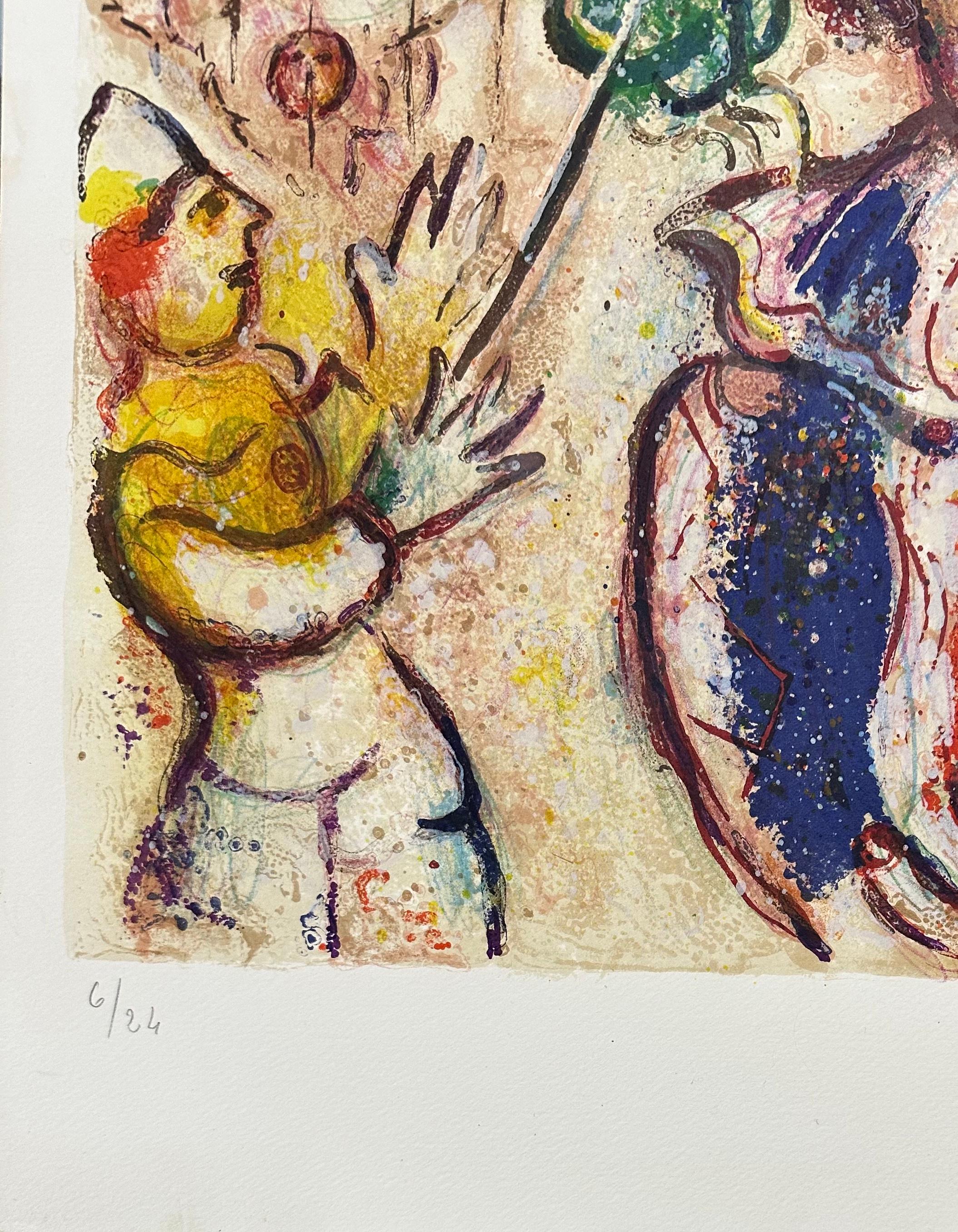 Marc Chagall, The Circus: One Plate, hand signed lithograph For Sale 3