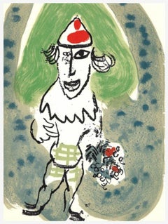 Marc Chagall – „Der Clown“, 1966, Lithografie für den Katalog der Redfern Gallery