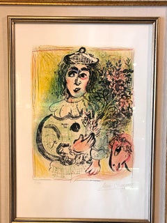 Marc Chagall - The Clown with Flowers (Mourlot 399), signed lithograph