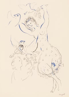 Marc Chagall, The Dancer with Birds, from Color of Love, 1958 (after)