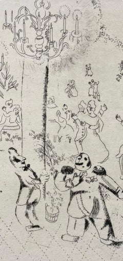 Marc Chagall, La velada en la Casa del Gobernador, de Almas muertas, 1923-1927