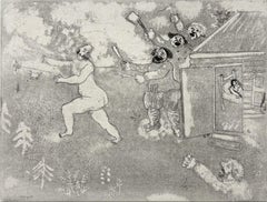 Marc Chagall, The Flight Completely Naked, from Dead Souls, 1923–1927