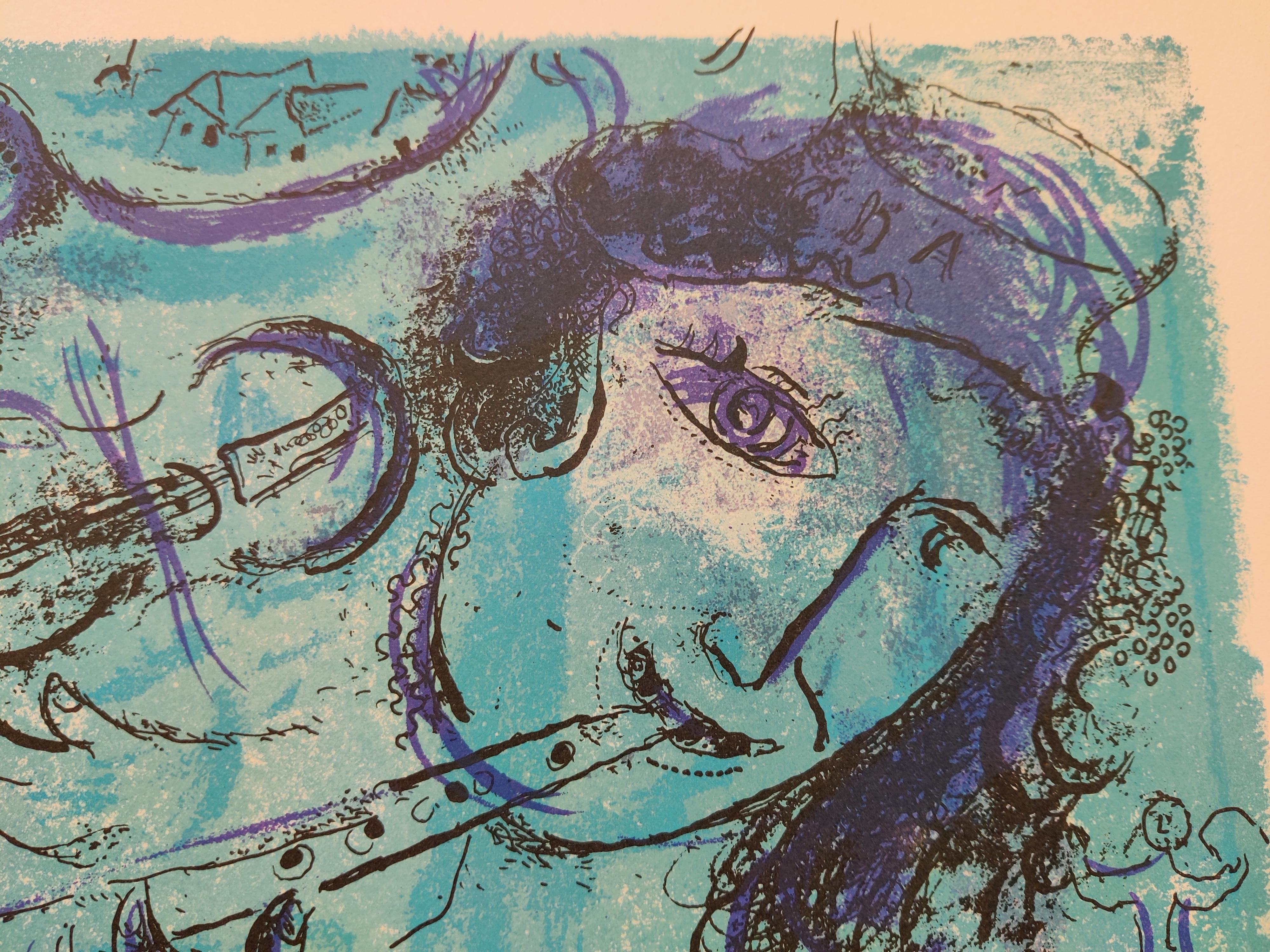 Marc Chagall - Le joueur de flûte (M. 197), 1957 en vente 5