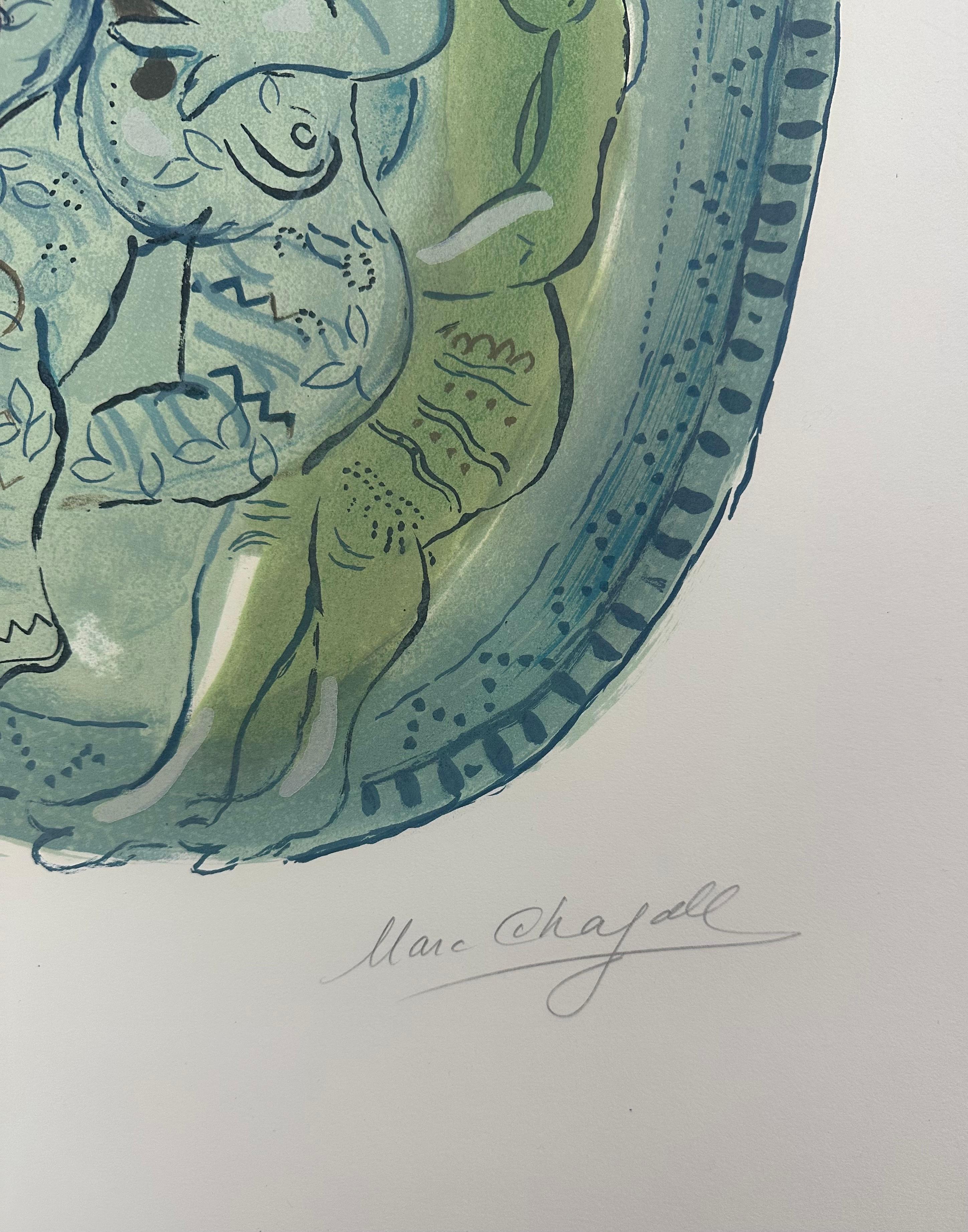 Marc Chagall, „Das Spiel“, handsignierte Lithographie in Farbe 2