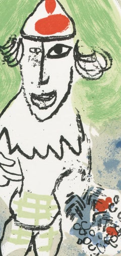 Marc Chagall, The Green Clown, from Derriere le miroir, 1966