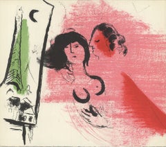 Marc Chagall „Der grüne Eiffelturm“ – Lithographie