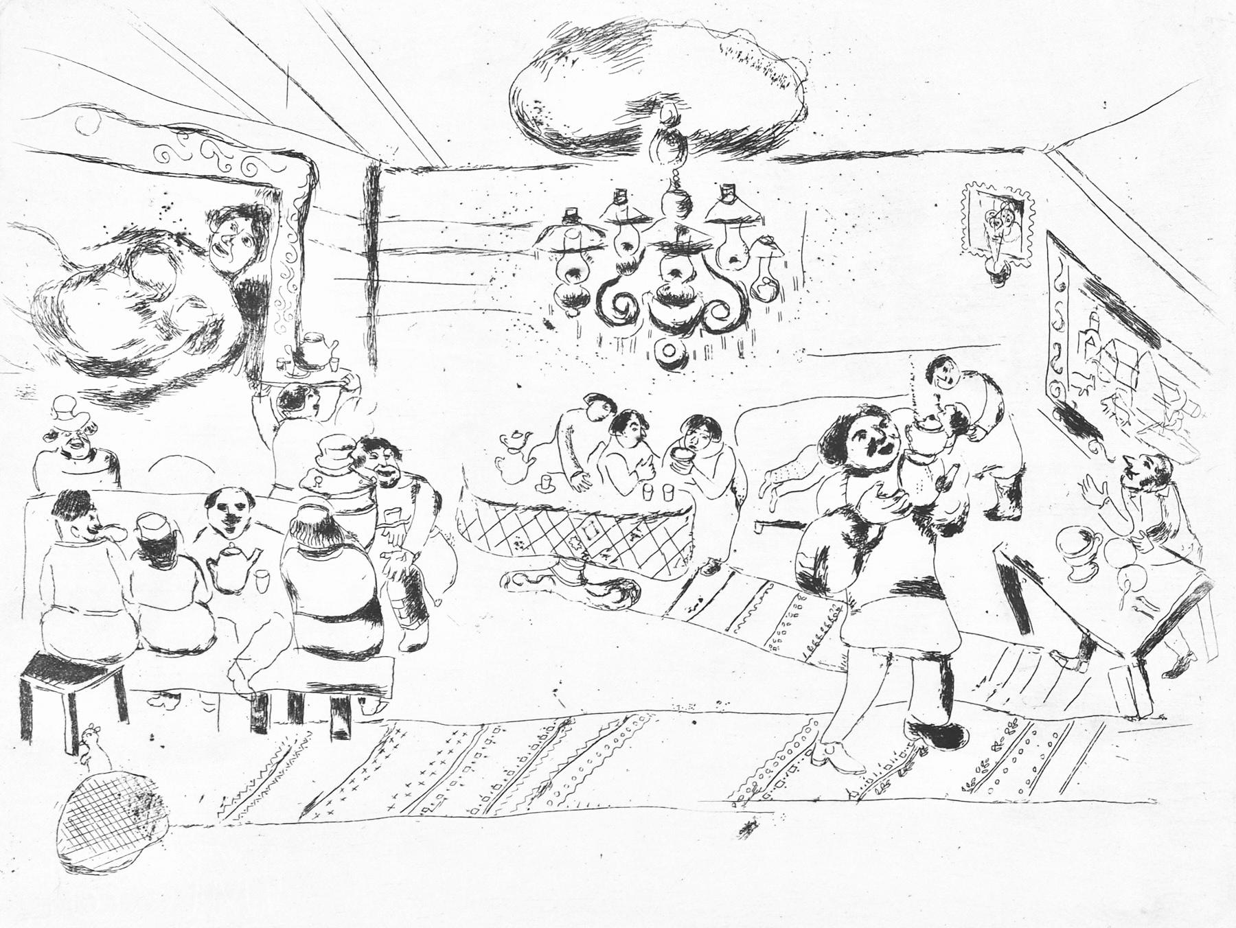 Marc Chagall, The Inn, from Nicolas Gogol, Dead Souls, 1923-1927