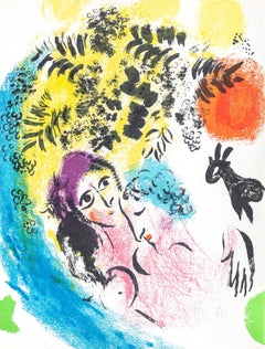 Marc Chagall, The Lovers in the Red Sun, from The Lithographs of Chagall I, 1960