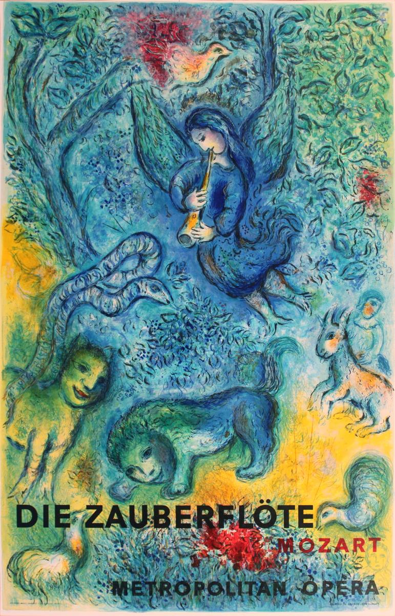 The Magic Flute (Die Zauberflote)-40" x 26" 1967 - Print by (after) Marc Chagall