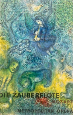 Marc Chagall The Magic Flute "Die Zauberflote"Origina Lithograph, 1967 , Framed