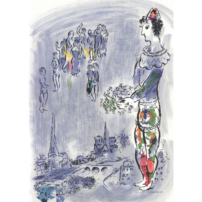 Marc Chagall 'The Magician of Paris' 1970- Lithograph For Sale 1