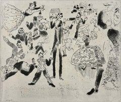 Marc Chagall, L'orgia degenera in rissa, da Anime morte, 1923-1927