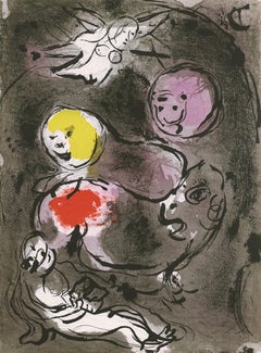 Marc Chagall, The Prophet Daniel with the Lions, Drawings for the Bible, 1956
