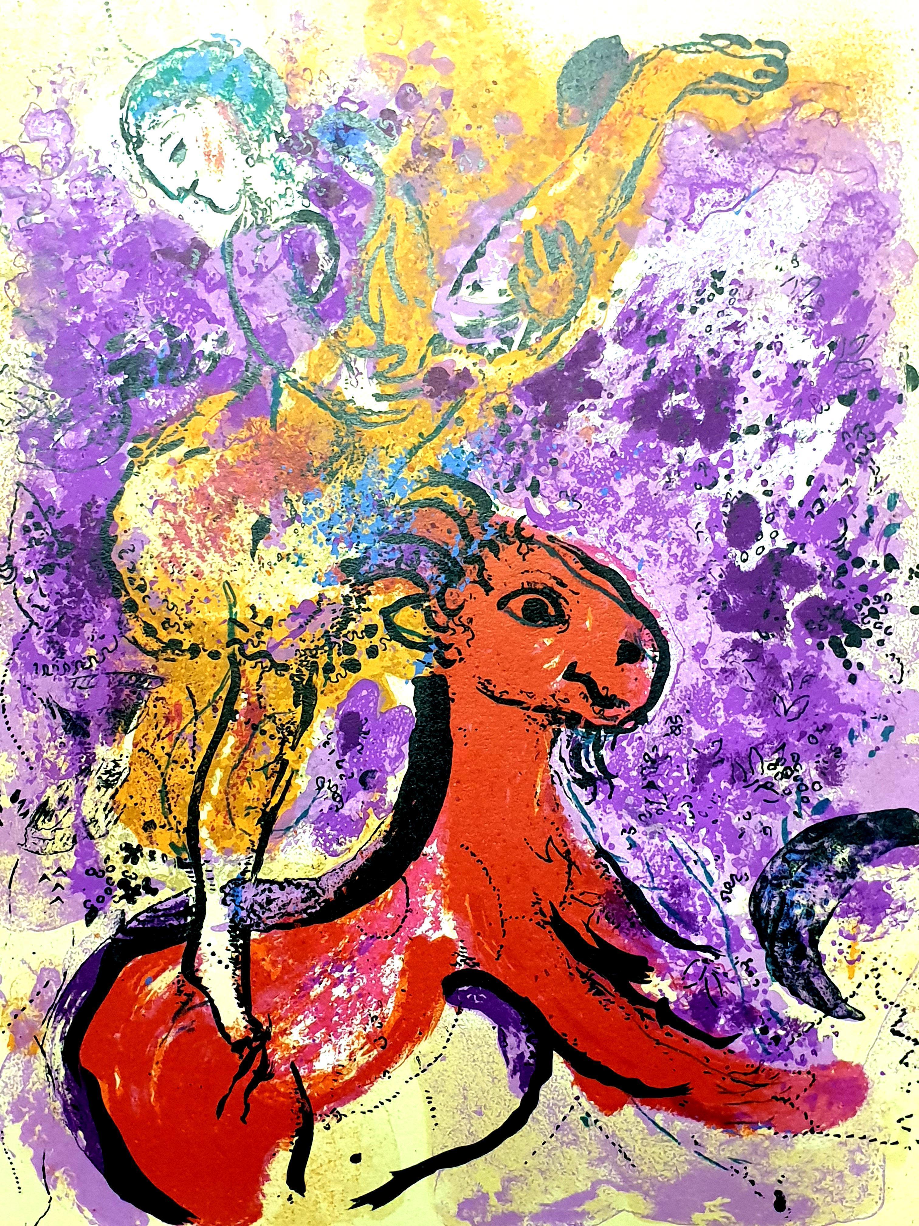 Marc Chagall - Original Lithograph
The Red Rider
From the literary review "XXe Siècle"
1957
Mourlot 191
Dimensions: 32 x 24 cm 
Publisher: G. di San Lazzaro.

Marc Chagall  (born in 1887)

Marc Chagall was born in Belarus in 1887 and developed an