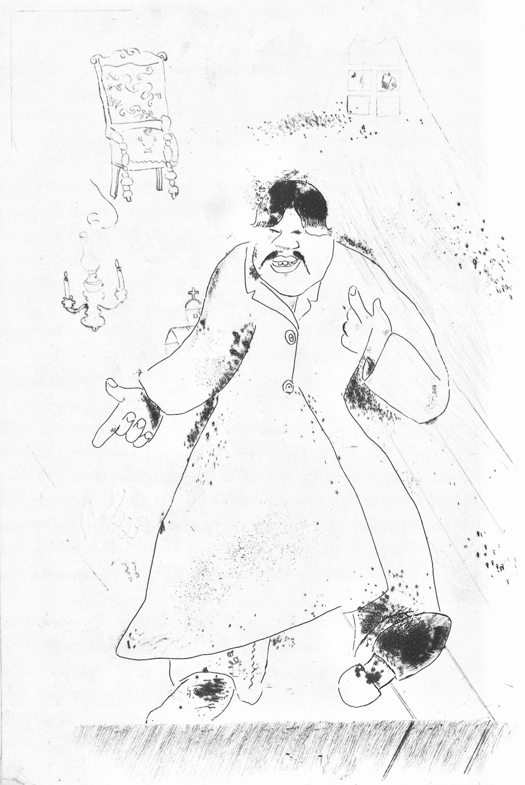 Marc Chagall, The Steward, from Nicolas Gogol, Dead Souls, 1923-1927