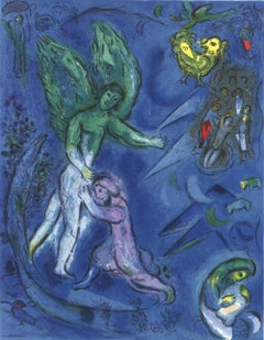 Marc Chagall 'The Struggle of Jacob and the Angel' 1967- Lithograph