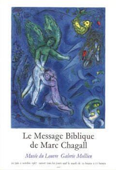 Marc Chagall „Die Struktur von Jacob und dem Engel“ 1967- Lithographie