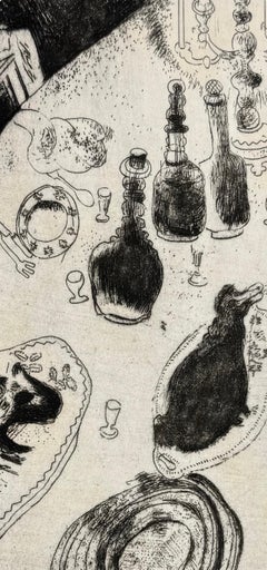 Marc Chagall, The Table Laden with Food, from Dead Souls, 1923–1927