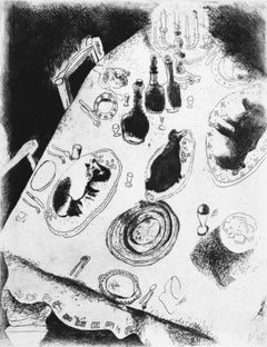 Marc Chagall, The Table Laden with Food, from Dead Souls, 1923–1927