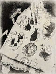 Marc Chagall, The Table Laden with Food, from Dead Souls, 1923–1927