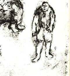 "The Tempest" Lithograph by Marc Chagall, Modern Style, 1975, Unframed