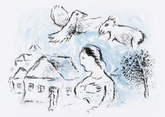 Marc Chagall, The Village, from Derriere le miroir, 1977