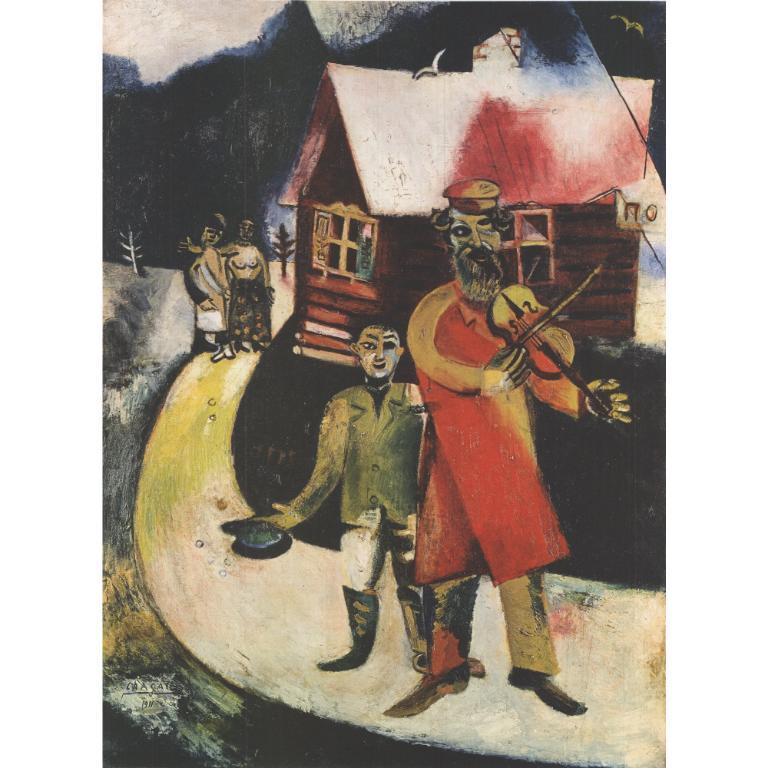 « Le violoniste » 1990- - Moderne Print par Marc Chagall