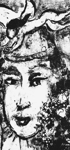 Marc Chagall, The White Clown, from Derriere le miroir, 1964