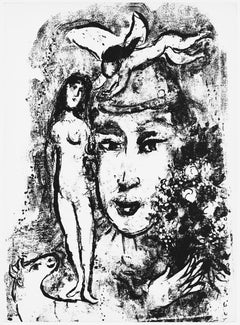 Marc Chagall, The White Clown, from Derriere le miroir, 1964