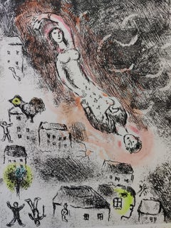 Marc Chagall  -- Untitled from the Louis Aragon: Celui qui dit les choses sans