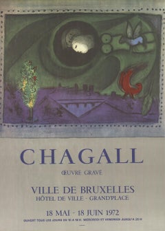 Vintage Marc Chagall 'Ville De Bruxelles' 
