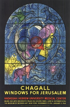 Vintage Marc Chagall 'Windows for Jerusalem' 1961- Lithograph