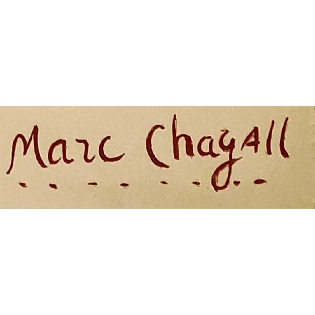 Marc Chagall's original 1961 poster - Nice Soleil Fleurs - La Baie des Anges For Sale 2